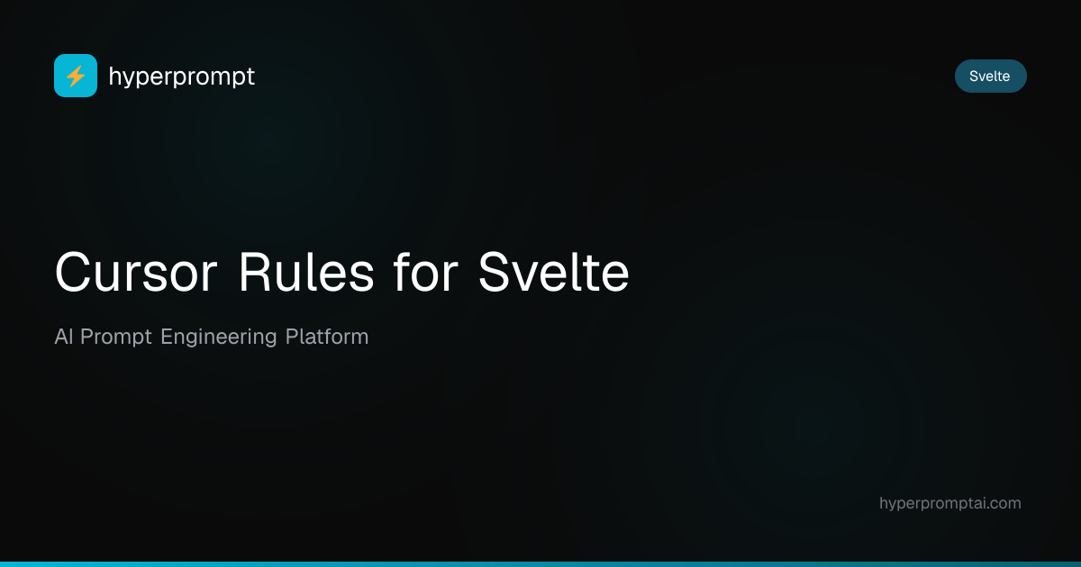 Best Cursor Rules for Svelte in 2026 | HyperPrompt
